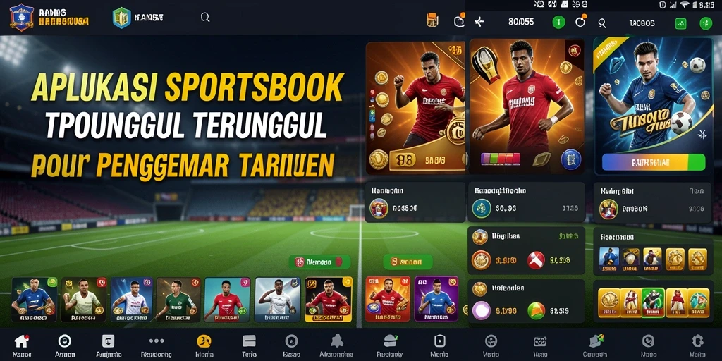 Tampilan layar utama aplikasi 8055 dengan informasi taruhan olahraga.