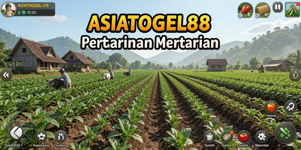 Tampilan menarik gameplay ASIATOGEL88 dengan pertanian yang beragam.