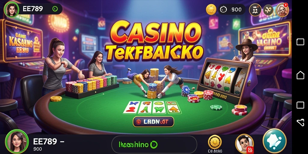Tampilan gameplay seru di EE789, menunjukkan pengalaman Kasino nyata.