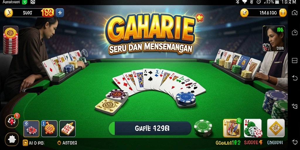 Screenshot GAHAR188 menampilkan permainan Gaple yang seru.