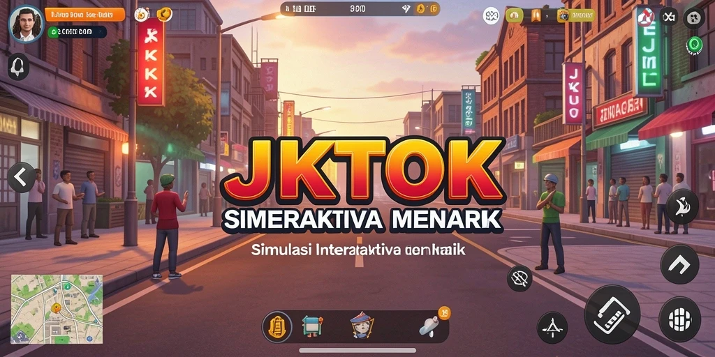 Tampilan gameplay <strong>JKTOK</strong> yang realistis dan interaktif.