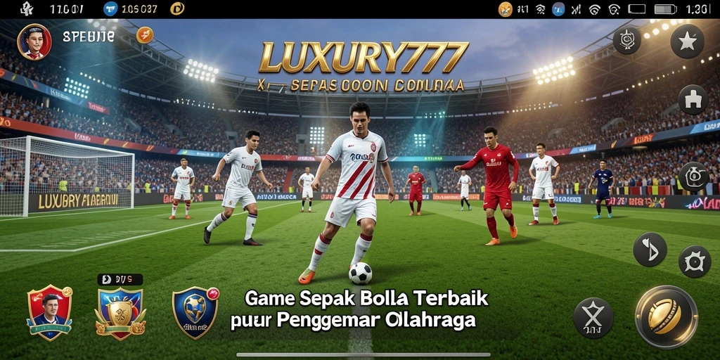 Tampilan gameplay <strong>LUXURY777</strong> yang menegangkan di lapangan sepak bola.