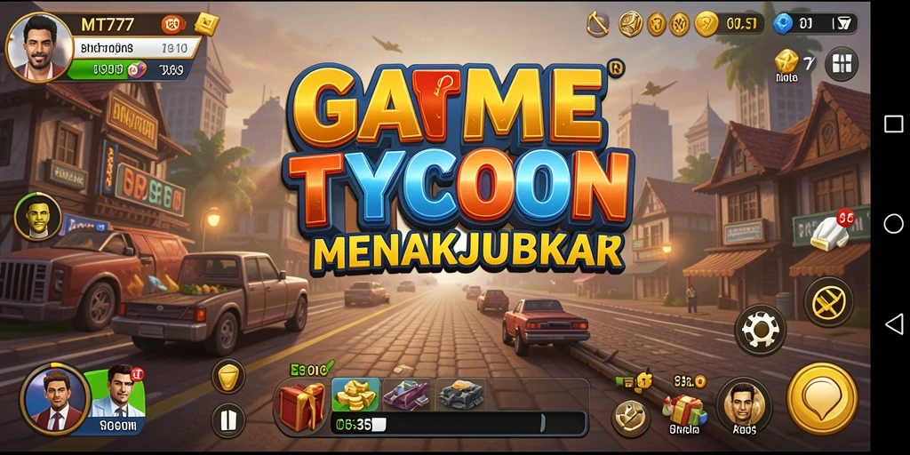 Tampilan utama gameplay MT777 dengan elemen Tycoon yang menarik.