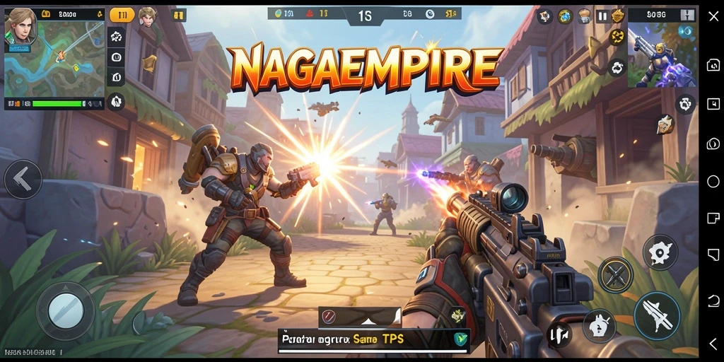 Tampilan gameplay TPS mendebarkan dalam NAGAEMPIRE.
