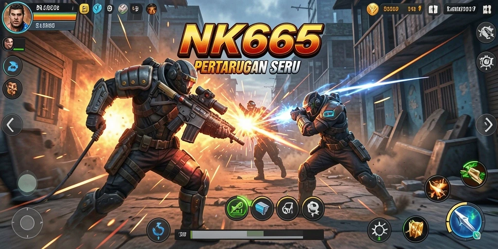 Screenshot NK666 menunjukkan aksi pertarungan yang mendebarkan dan karakter yang menarik.