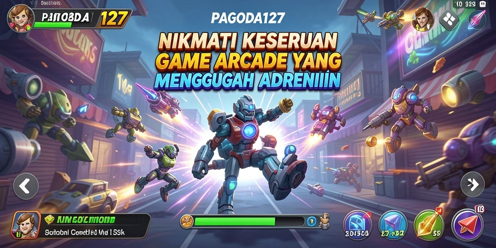 Screenshot utama PAGODA127 menampilkan gameplay yang dinamis dan seru.