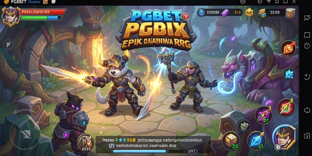 Screenshot gameplay PGBET yang menampilkan pertarungan seru dalam dunia fantasi.