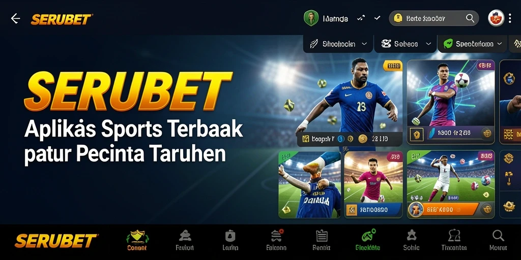 Tangkapan layar utama SERUBET menampilkan antarmuka taruhan yang menarik.