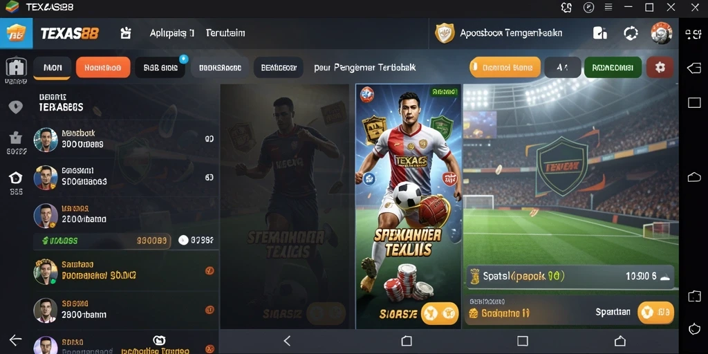 Tampilan gameplay interaktif TEXAS88 dalam melakukan taruhan olahraga.