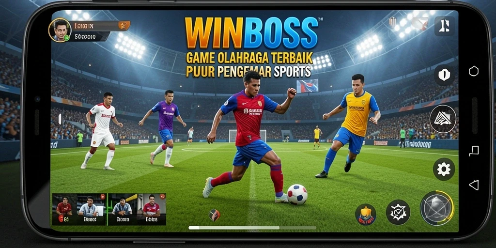 Screenshot gameplay WINBOSS yang menampilkan aksi olahraga mendebarkan.